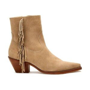 Coconuts by Matisse Jane Fringe Boot 8M Beige Suede Boho Western Chic Rodeocore